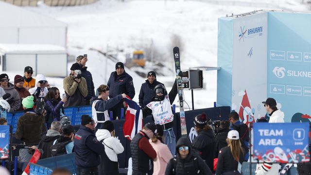 Birk Ruud after winning Bakuriani 2023 slopestyle gold © Alexis Boichard/Agence Zoom