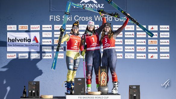 Nothing to separate men and women's top three as Ski Cross season passes halfway mark