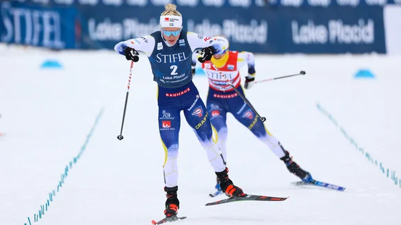 Diggins crashes in last race as Sundling wins 20K in Lake Placid
