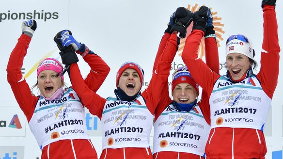 100th Championship gold medal for Norway with relay win