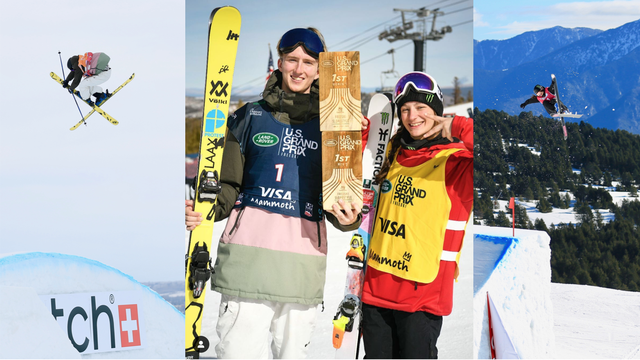 Slopestyle crystal globe winners Andri Ragettli and Sarah Hoefflin