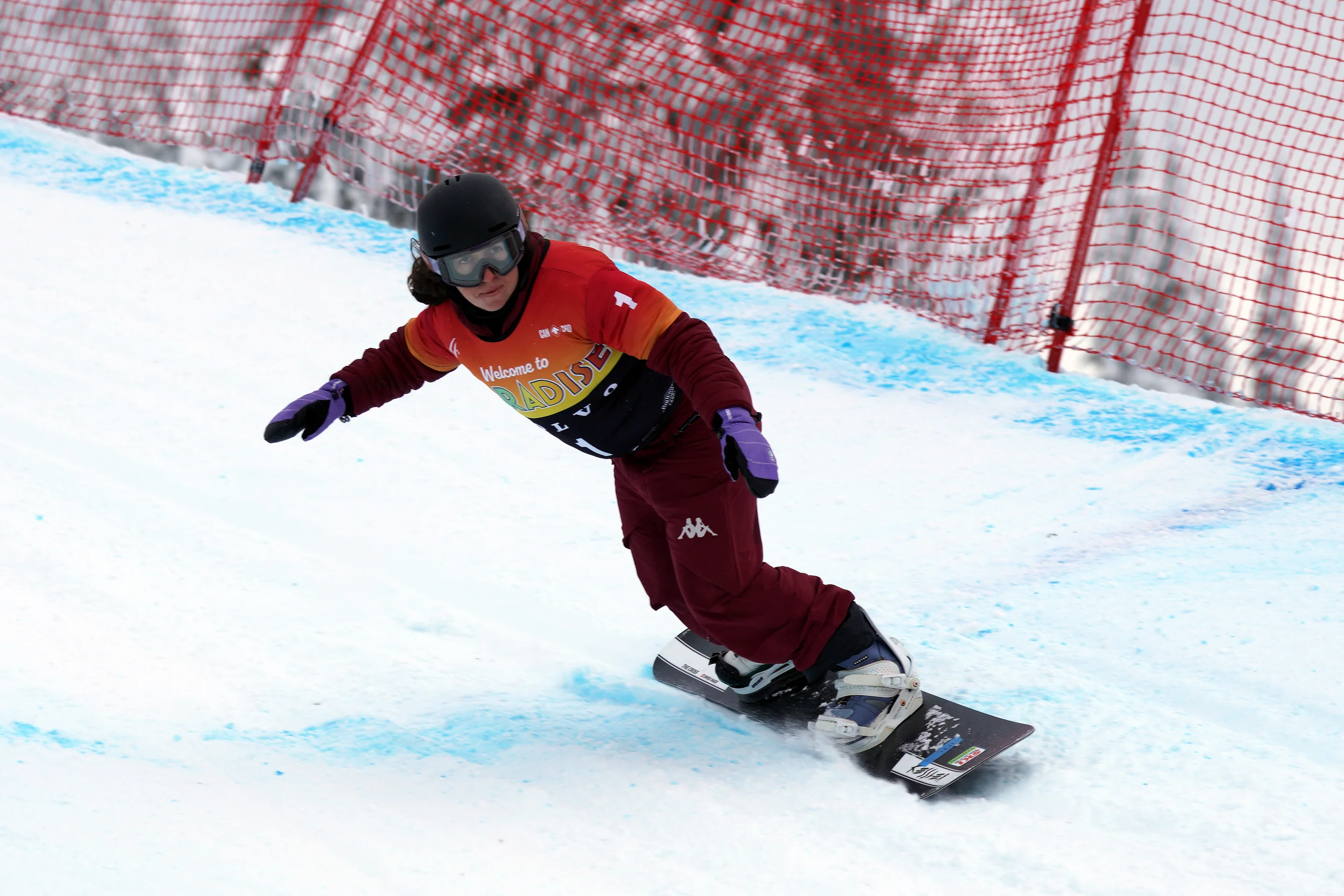 Delson in action during Sunday's Para SBX