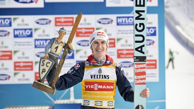 Tschofenig now leads the World Cup and 'Four Hills Tour' standings ©Reichert/NordicFocus