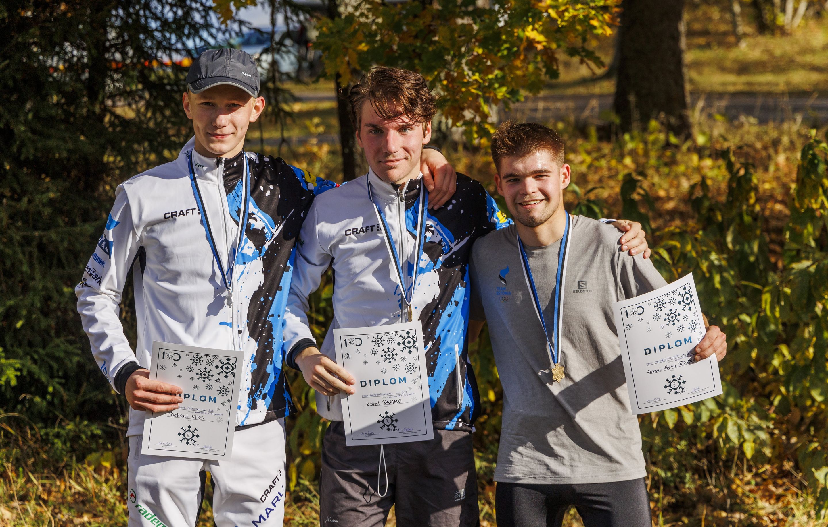 Richard Viks, Karel Rammo and Hanno Henri Reidolf (c) Estonian Ski Association