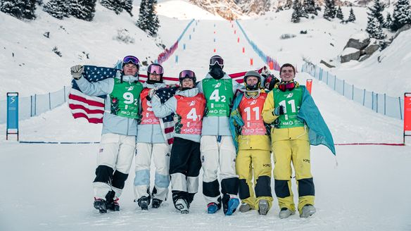 Chapdelaine and Cohen claim gold for Team USA in Dual Moguls Mixed Team Event at Junior Worlds