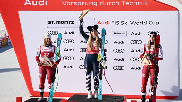 41-year-old Vonn makes history with overwhelming Downhill victory in St. Moritz 