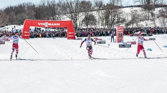 Bjoergen and Klaebo win World Cup finals in Quebec