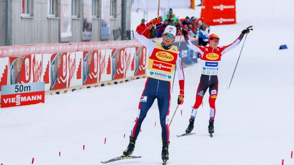 Jarl Riiber masters tough conditions in Ramsau am Dachstein