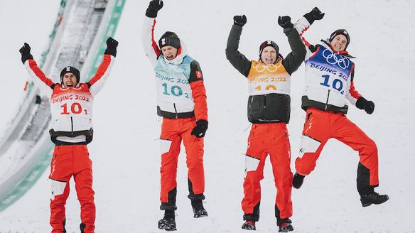 Team Austria wins Ski Jumping thriller in Zhangjiakou