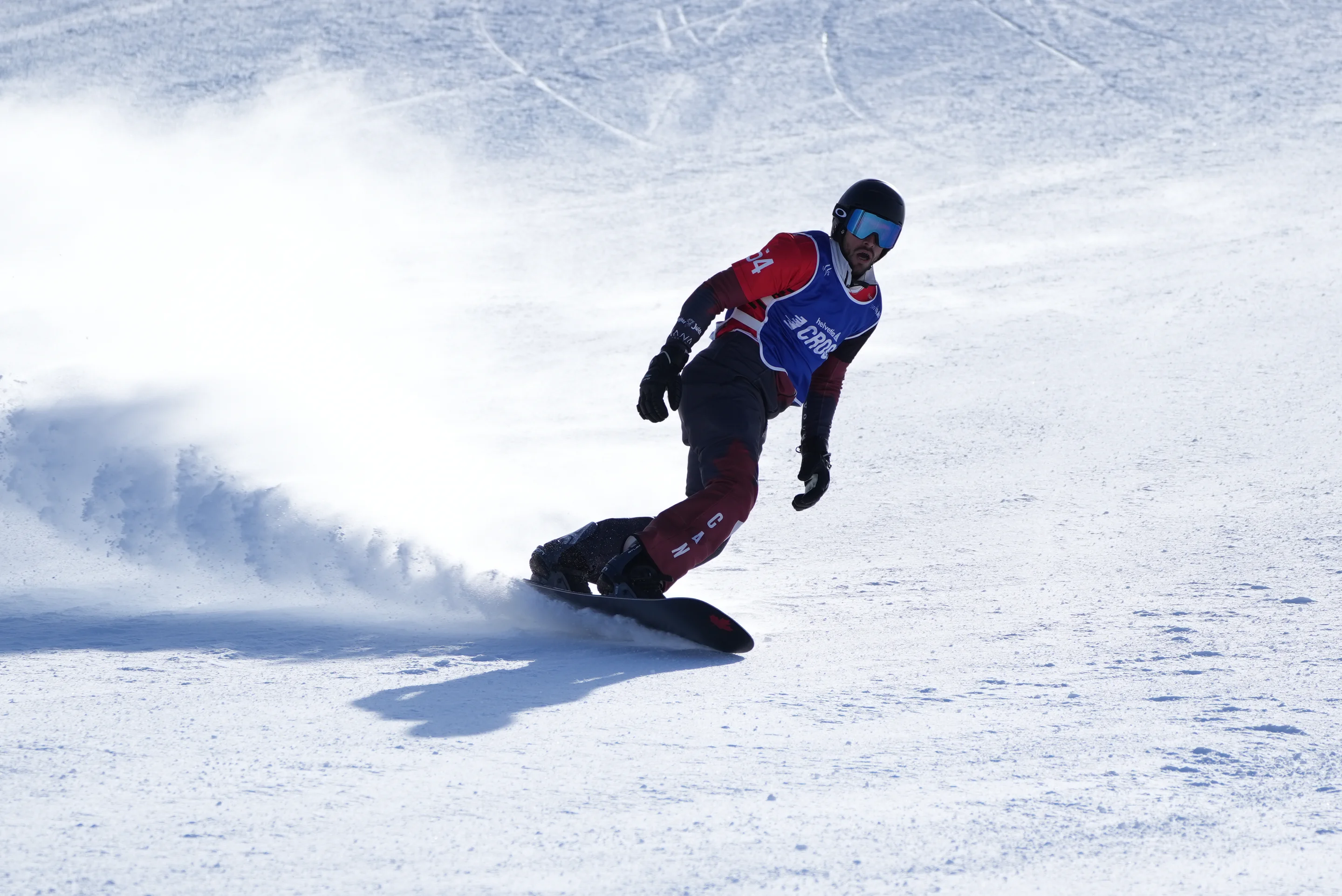 Philippe Nadreau (CAN) at the FIS Para Snowboard World Cup in Lenk, Switzerland.