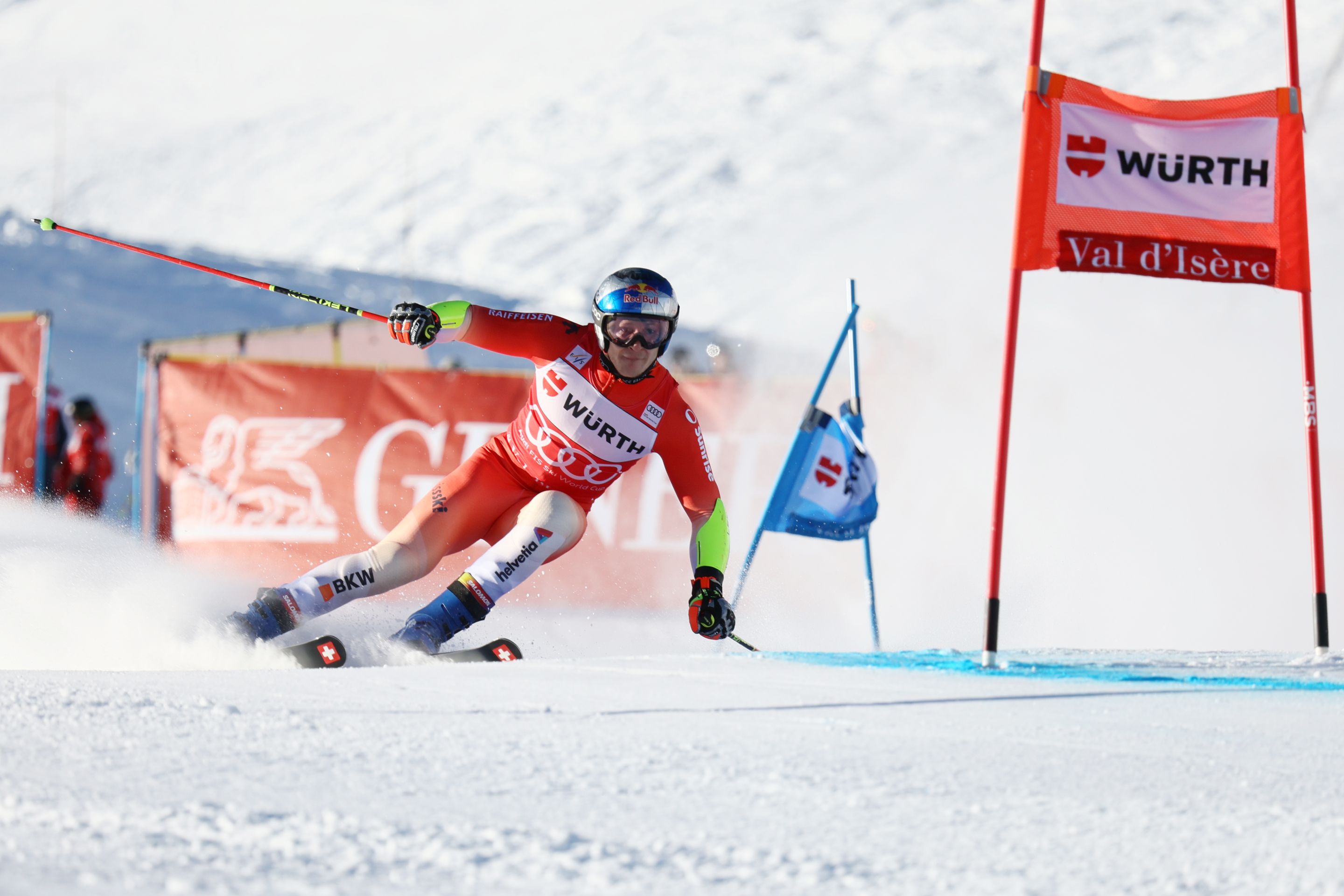 Marco Odermatt (SUI/Stöckli) was not at his best on Saturday, but still held on for a podium. © FIS/ActionPress/Alessandro Annaloro