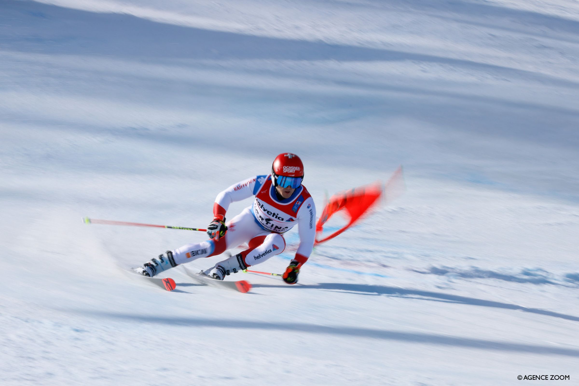 CORTINA D'AMPEZZO, ITALY - FEBRUARY 19 : Loic Meillard of Switzerland in action during the FIS Alpine Ski World Championships Men's Giant Slalom on February 19, 2021 in Cortina d'Ampezzo Italy. (Photo by Alexis Boichard/Agence Zoom)