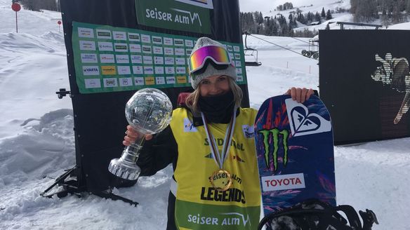 Sofya Fedorova earns first win at Seiser Alm and claims the slopestyle World Cup title