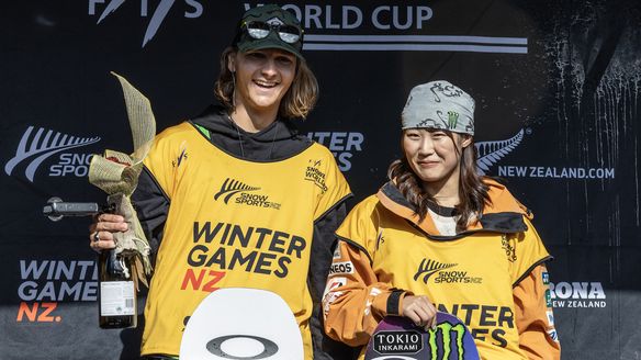 Murase and Spalding take the wins in weather-shortened slopestyle season opener at Cardrona