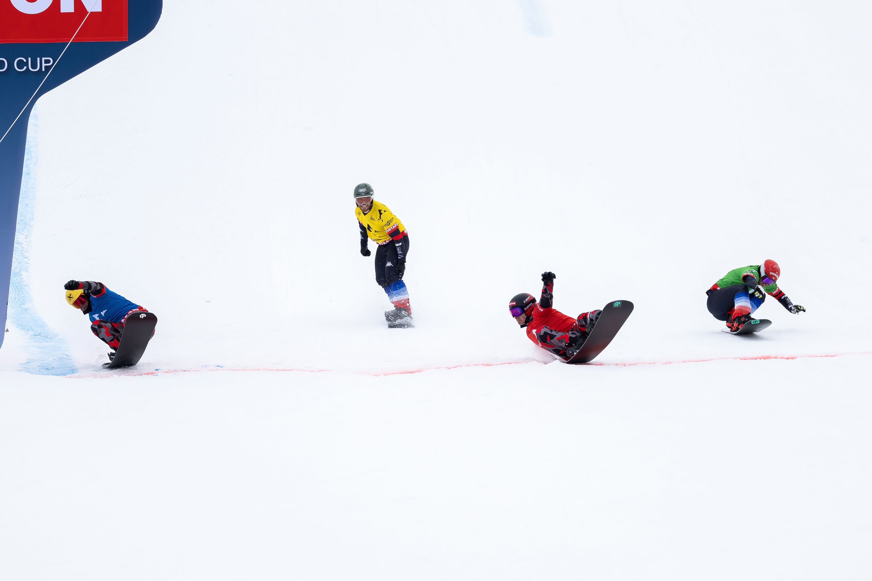 Alessandro Haemmerle (AUT) dives for the finish line.