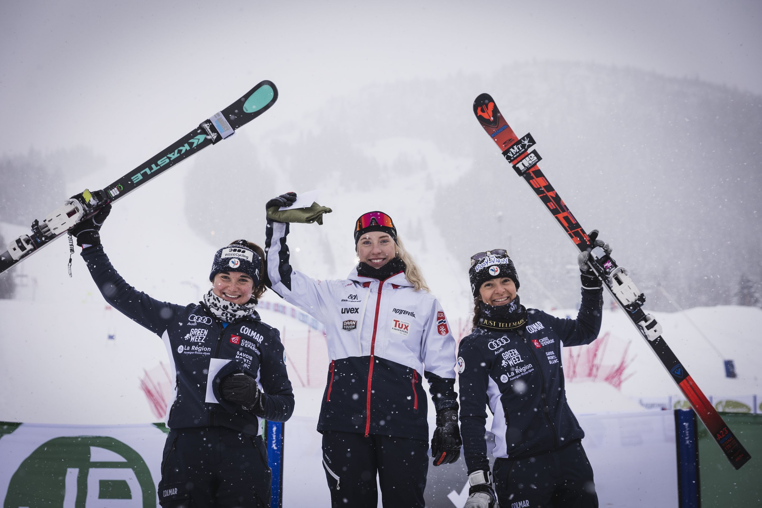 Augustine Carliez (FRA), Kaja Bjoernstad Konow (NOR) and Laly Chaucheprat (FRA)