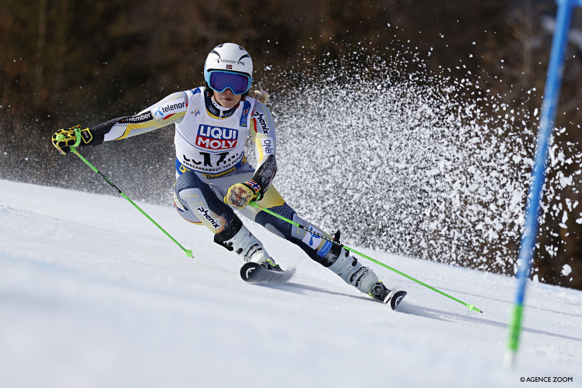CORTINA D'AMPEZZO, ITALY - FEBRUARY 18 : Ragnhild Mowinckel of Norway in action during the FIS Alpine Ski World Championships Women's Giant Slalom on February 18, 2021 in Cortina d'Ampezzo Italy. (Photo by Alexis Boichard/Agence Zoom)