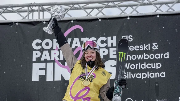 Atkin wins Silvaplana Freeski Halfpipe World Cup to clinch Crystal Globe as Harrold claims maiden victory