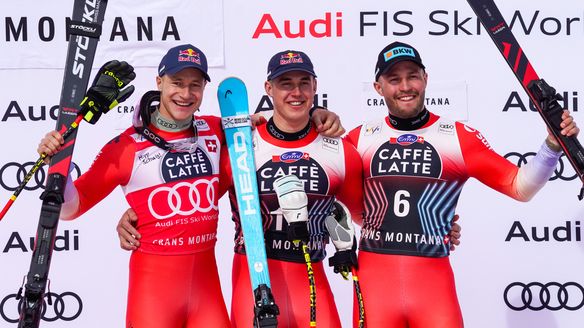 Von Allmen's magical season continues in Crans-Montana Downhill as Swiss sweep podium again