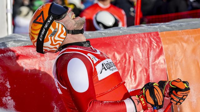 Tristan Takats celebrates after winning his first World Cup event (GEPA)