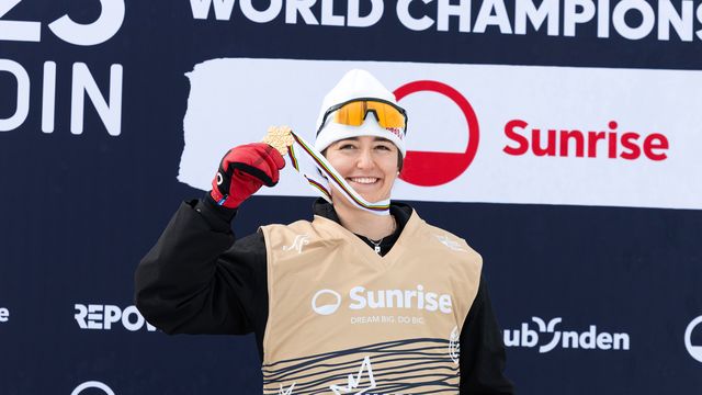 Engadin 2025 women's freeski slopestyle gold medalist Mathilde Gremaud (SUI). Photo: @fisparkandpipe