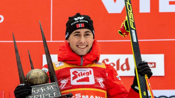 Jarl Magnus Riiber claims his first Nordic Combined TRIPLE trophy