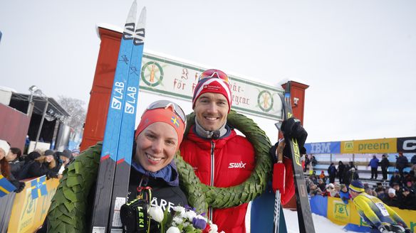 Andreas Nygaard and Lina Korsgren won Vasaloppet 2018