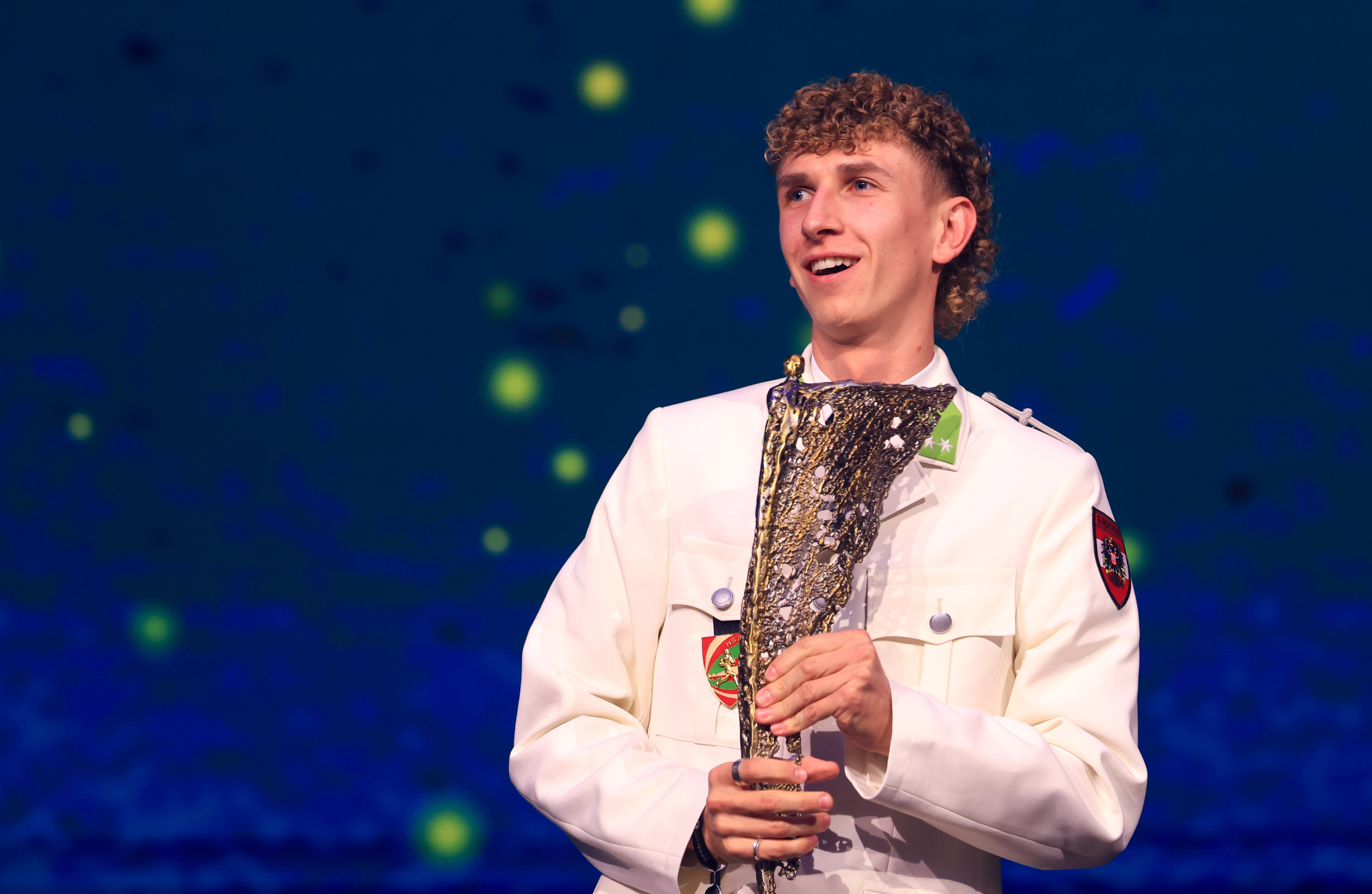 Ski jumper Daniel Tschofenig thanks teammates after being named Austria’s top sportsman of the year