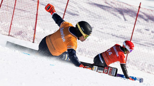 Edwin Coratti (ITA, left) is chasing a first victory of the season in Rogla © Miha Matavz/FIS