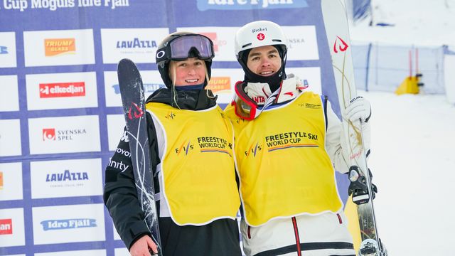 Elizabeth Lemley and Mikael Kingsbury took wins in season's first dual moguls event in Idre