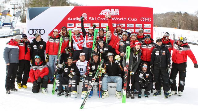 Team Canada celebrating a successful 2016/2017 campaign at the season's grand finale in Blue Mountain
