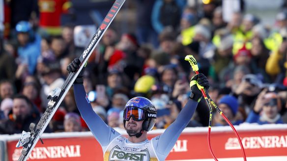 Paris thrills Italian fans with dazzling Saslong Downhill victory