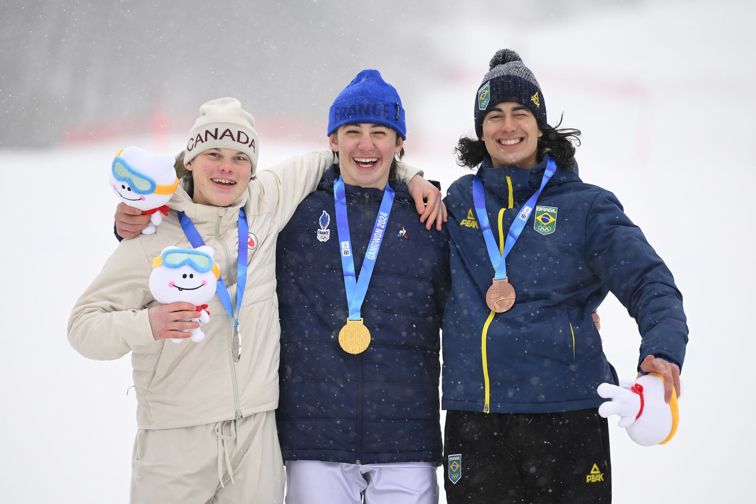 Anthony Shelly (CAN), Jonas Chollet (FRA) and Zion Bethonico (BRA)