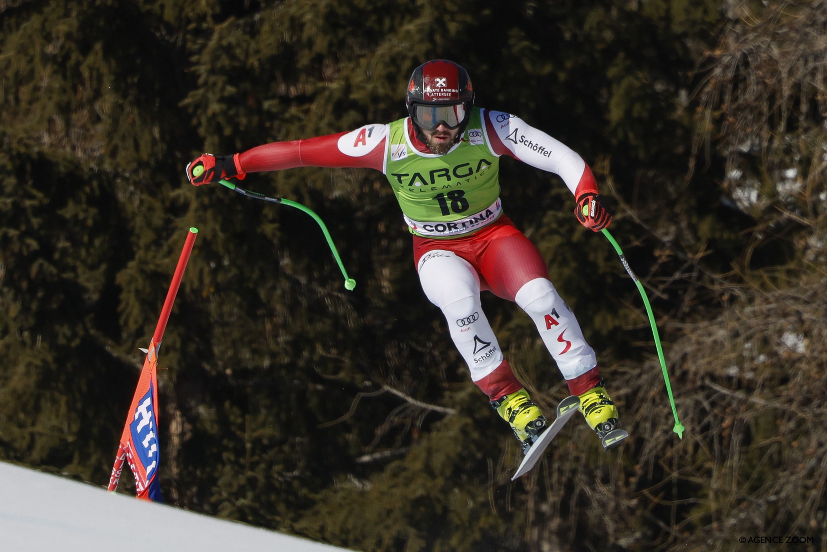 Hemetsberger took his first super-G podium, finishing third (Agence Zoom)