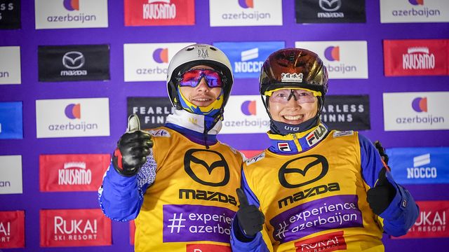 Oleksandr Okipniuk of Ukraine and China's Xu Mengtao were winners of the season opener. Photo: FIS/ActionPress/Kalle Parkkinson