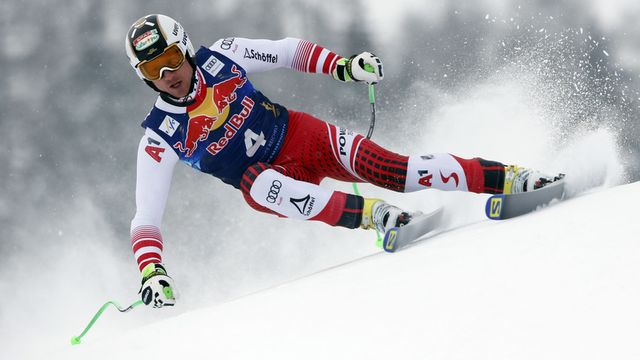 KITZBUEHEL, AUSTRIA - JANUARY 24 : Hannes Reichelt of Austria in action during the Audi FIS Alpine Ski World Cup Men's Downhill Training on January 24, 2019 in Kitzbuehel Austria. (Photo by Christophe Pallot/Agence Zoom)