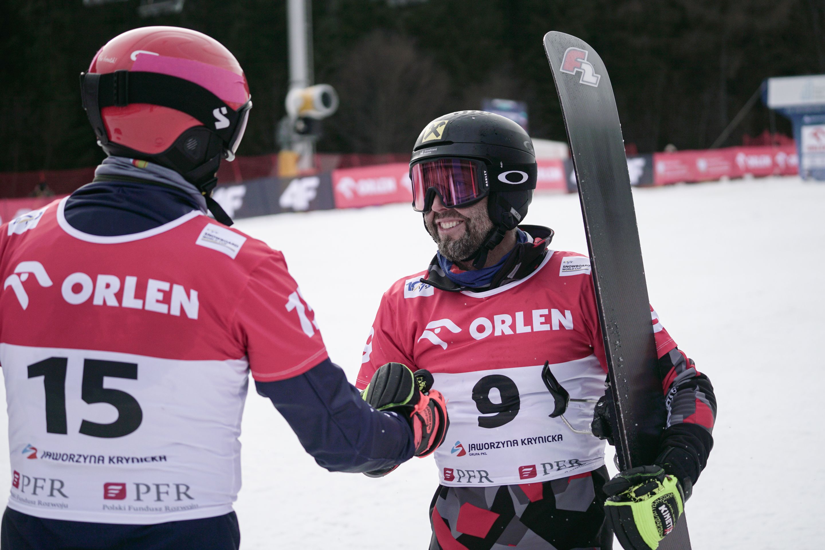 Andreas Prommegger (AUT) claims his first victory of the season. Photo: Mateusz Kielpinski/FIS