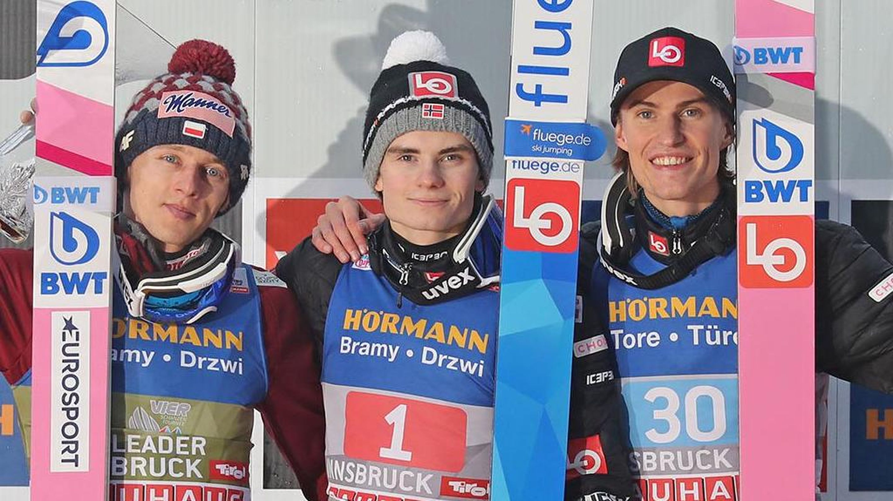 Dawid Kubacki, Marius Lindvik, Daniel Andre Tande