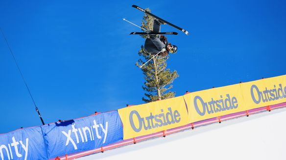 Gu and Ferreira coming in hot to Mammoth Mountain halfpipe