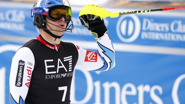 BANSKO, BULGARIA - FEBRUARY 22: Alexis Pinturault of France takes 1st place during the Audi FIS Alpine Ski World Cup Men's Alpine Combined on February 22, 2019 in Bansko Bulgaria. (Photo by Christophe Pallot/Agence Zoom)