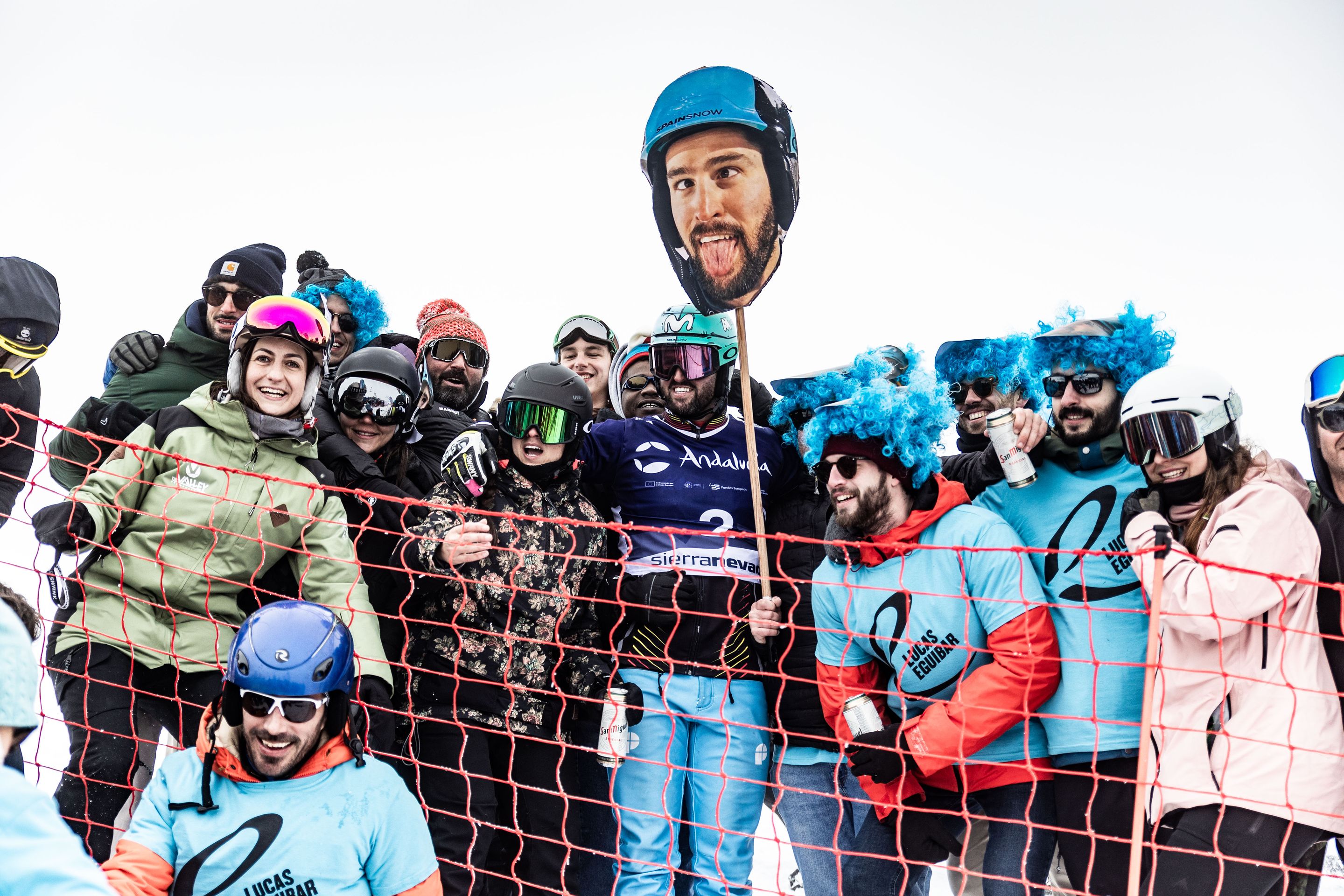 Lucas Eguibar (centre) and his travelling support will be back for more on Sunday / Photo by: Cetursa Sierra Nevada