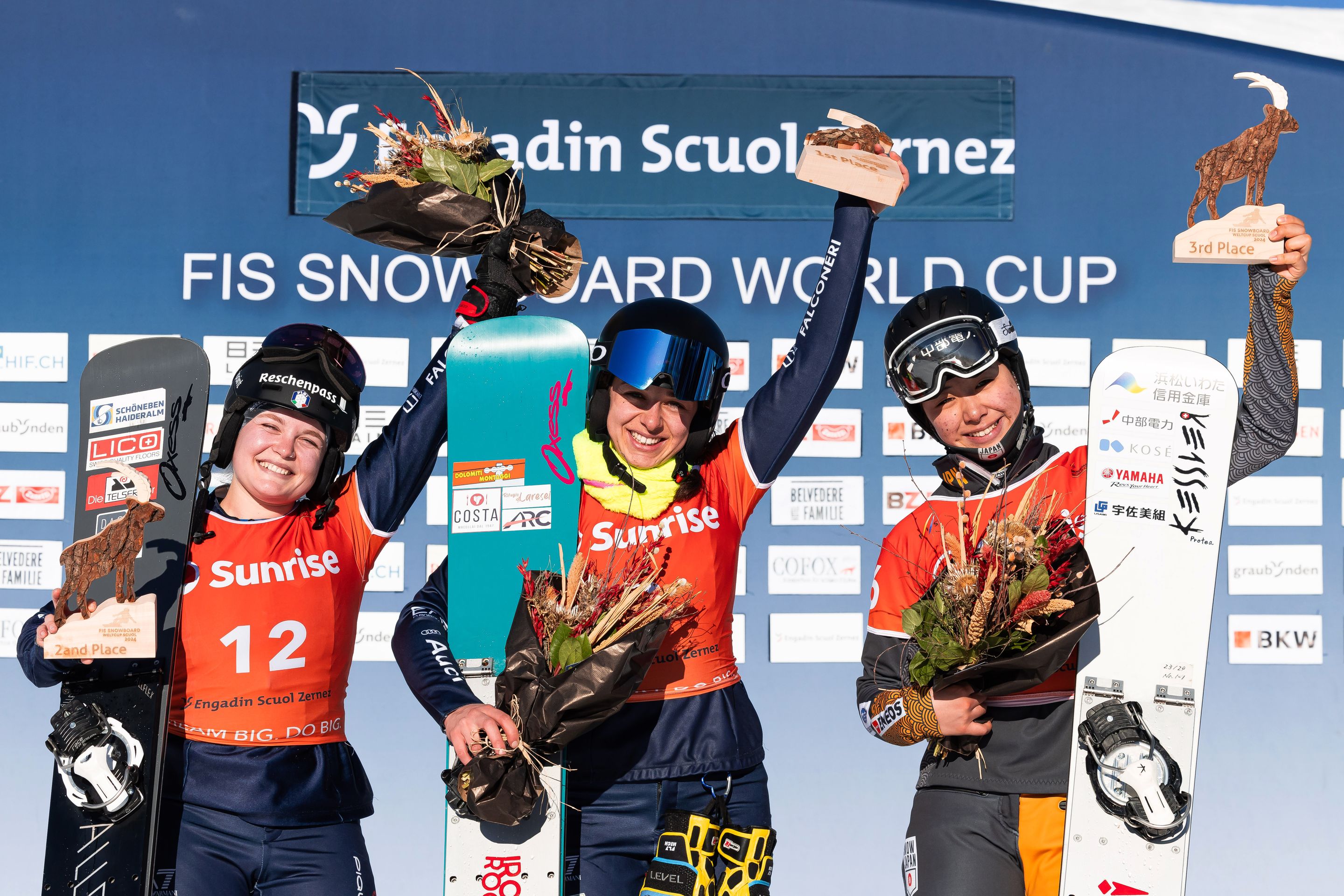 Lucia Dalmasso (ITA) finally tops a World Cup podium. © Miha Matavz/FIS