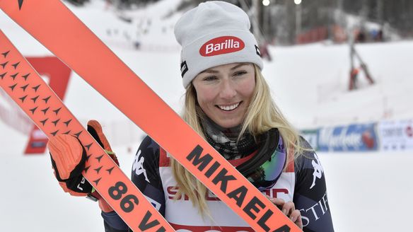 Shiffrin wins 86th World Cup title to equal Stenmark and seal legend