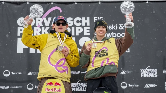 Second Crystal Globe for Su and breakout Slopestyle trophy for Dhawornvej after Silvaplana competition cancelled