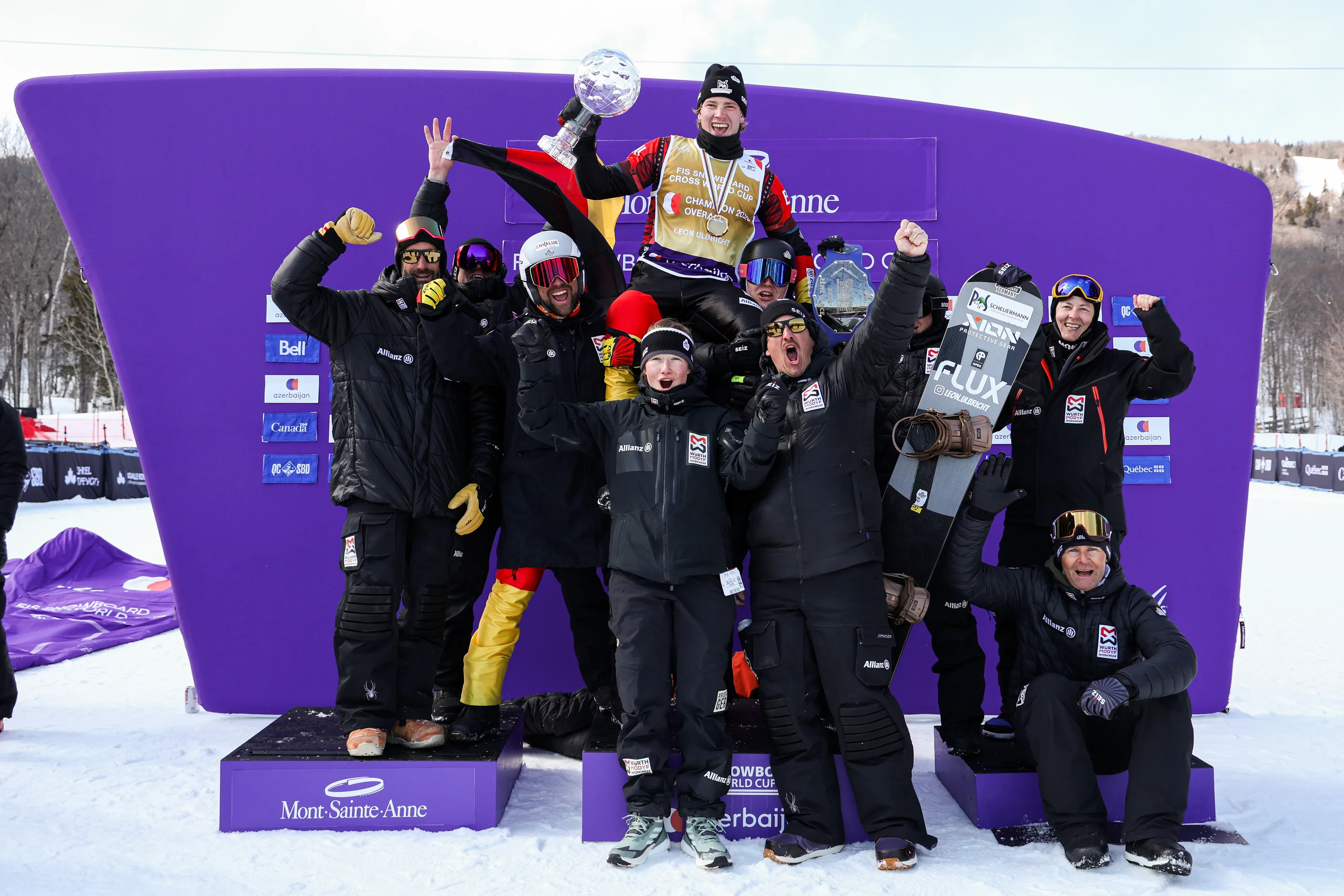 Leon Ulbricht (GER) celebrates with his team