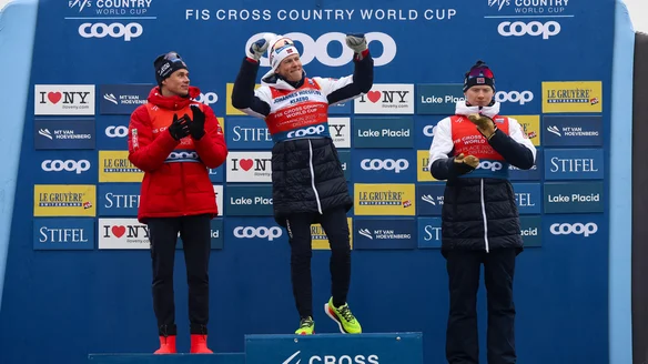 Klaebo wins Lake Placid 20K to complete Crystal Globe sweep
