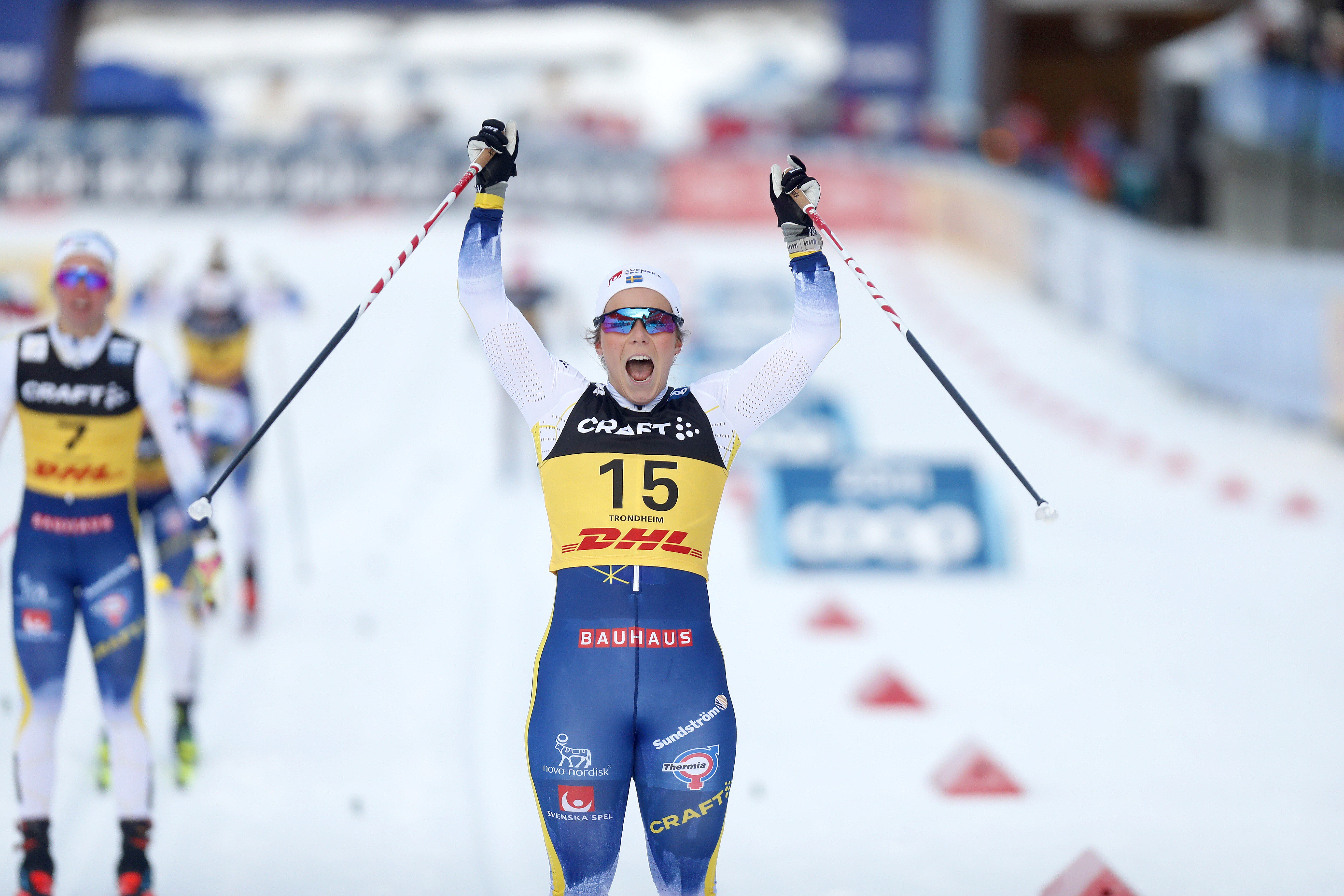 Hagström wins from the front after chaos in Trondheim sprint final