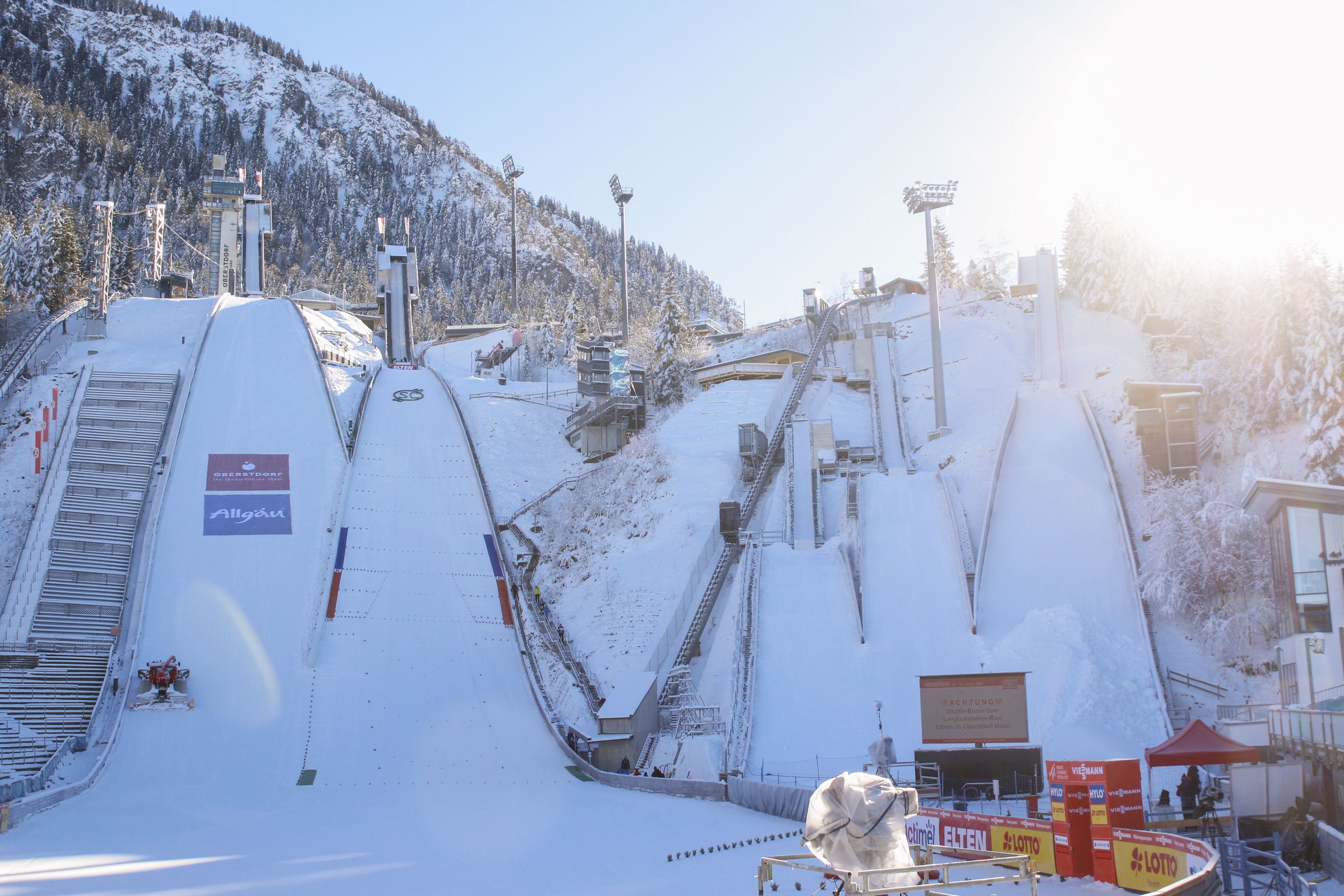 Oberstdorf Orlen Arena. HS 137 is left