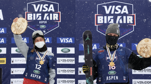 Anastasia Tatalina (RSF) and Oliwer Magnusson (SWE) © US Ski & Snowboard