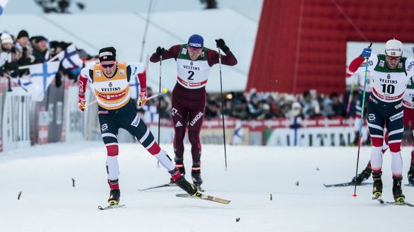 Klaebo holds on for Ruka Triple victory